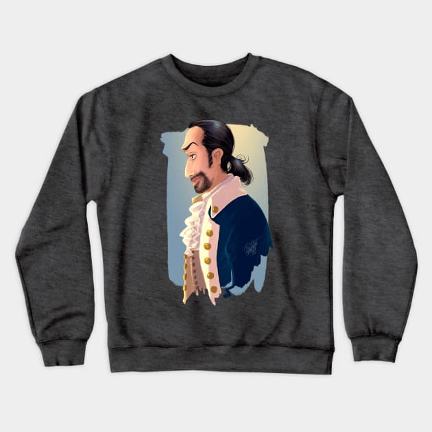 HAMILTON MUSICAL Alexander Hamilton (Lin Manuel Miranda) Crewneck Sweatshirt by MeikeARTS